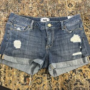 Paige Distressed Shorts Sz 25/2 denim